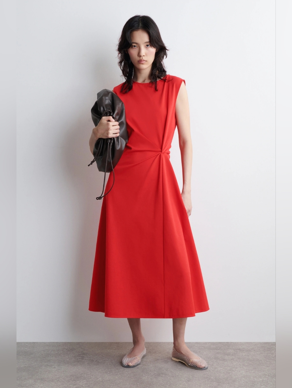 Cos Midi Cotton Blend Dress